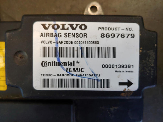 VOLVO V50 A/BAG MODULE P/N 8697679, 03/04-08/12