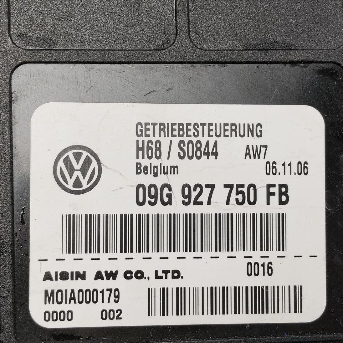 AUDI A3 ECU TRANSMISSION ECU, AUTO T/M, HATCH, 8P, 09G927750FB  06/04-04/13 
