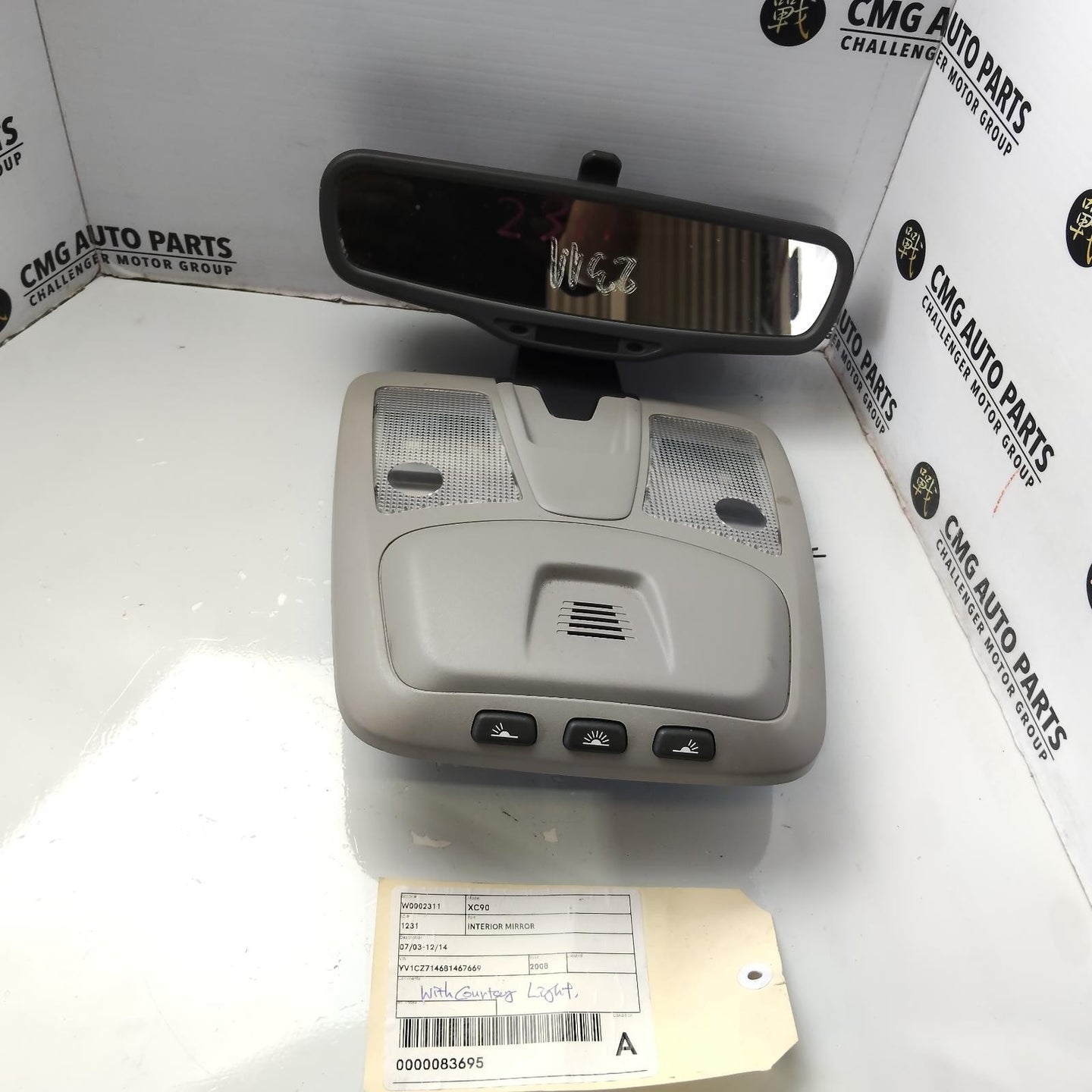 VOLVO XC90 INTERIOR MIRROR 07/03-12/14 03 04 05 06 07 08 09 10 11 12 13 14