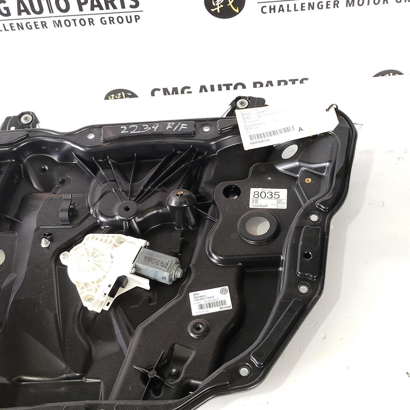 VOLKSWAGEN TOUAREG RIGHT FRONT WINDOW REG/MOTOR 7P,7P6837756C, 12/10-04/18 