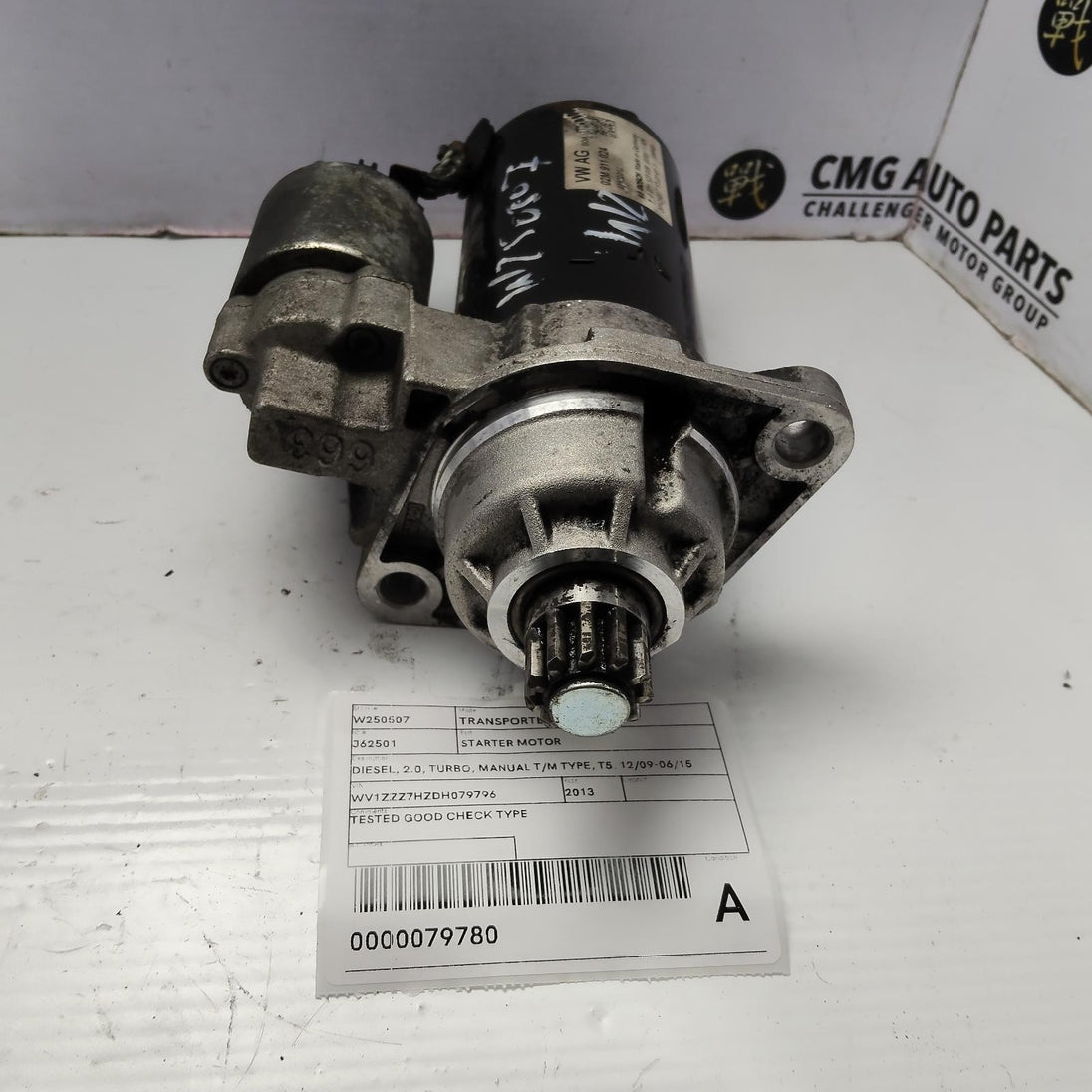 VOLKSWAGEN TRANSPORTER STARTER MOTOR DIESEL, 2.0, TURBO,02M911024 , T5, 12