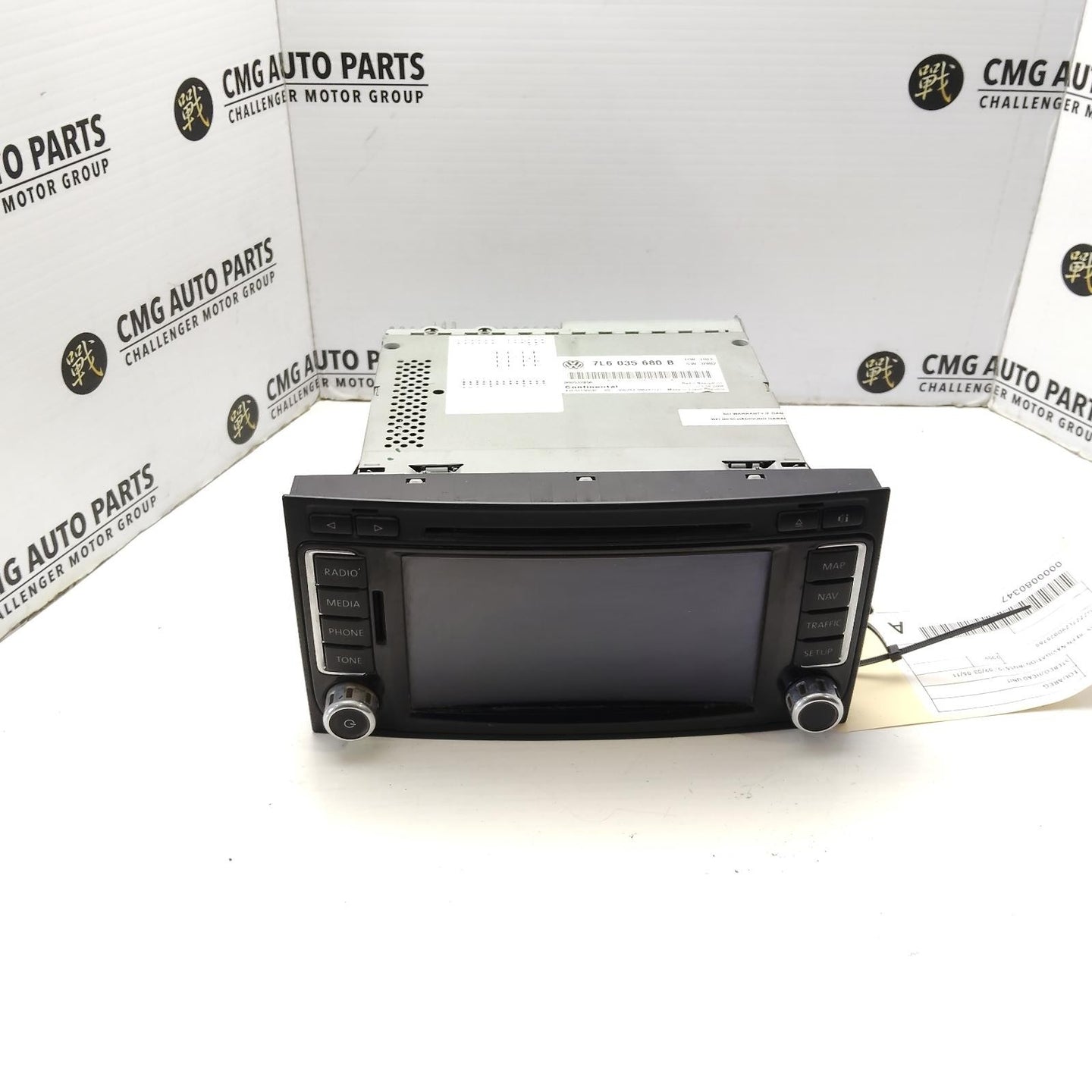 VOLKSWAGEN TOUAREG STEREO/HEAD UNIT T/SCREEN NAVIGATION, PN 7L6035680B 09/03-06/