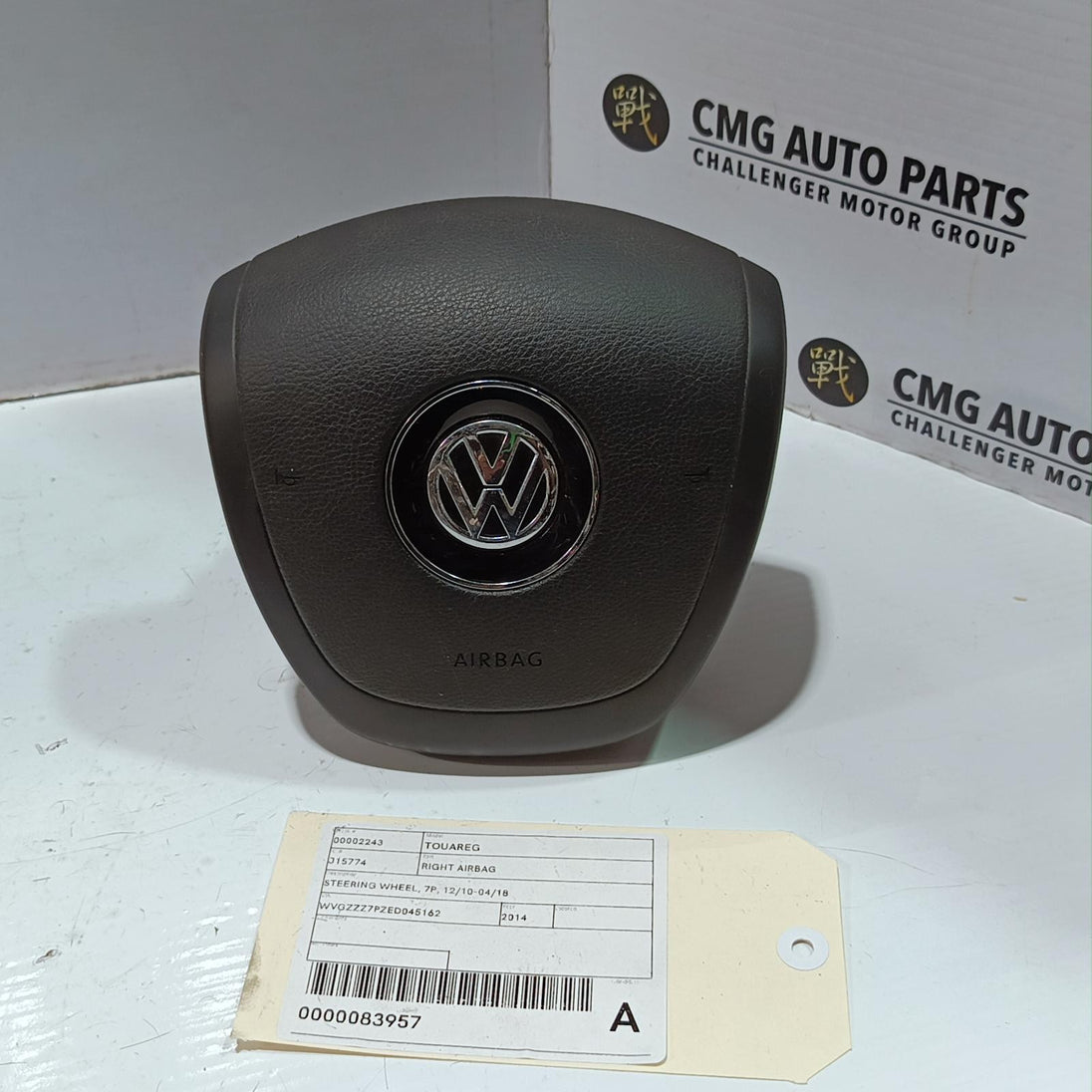 VOLKSWAGEN TOUAREG RIGHT AIRBAG STEERING WHEEL, 7P,7P6880201L, 12/10-04/18 