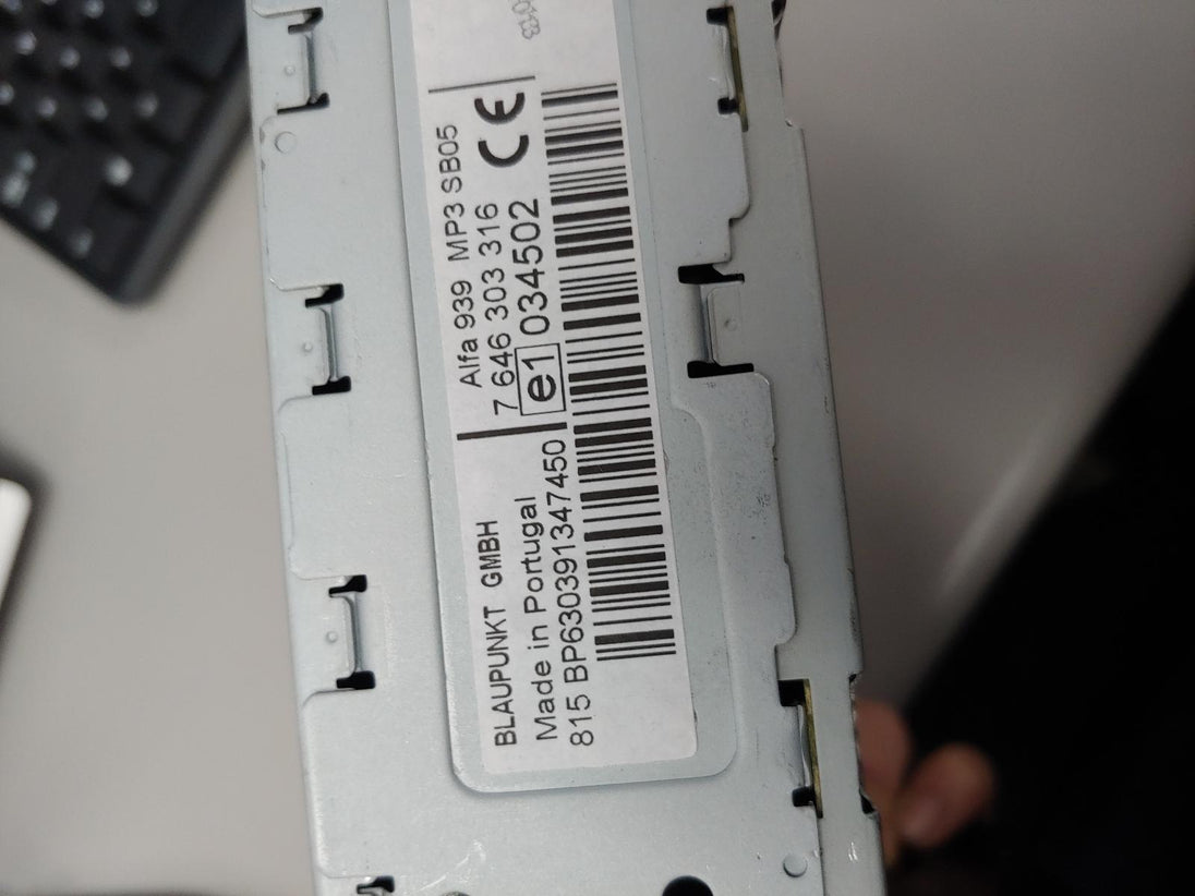 ALFA ROMEO 159 STEREO/HEAD UNIT RADIO/CD/MP3 PLAYER, W/ MP3 LOGO TYPE, 06/06-12/