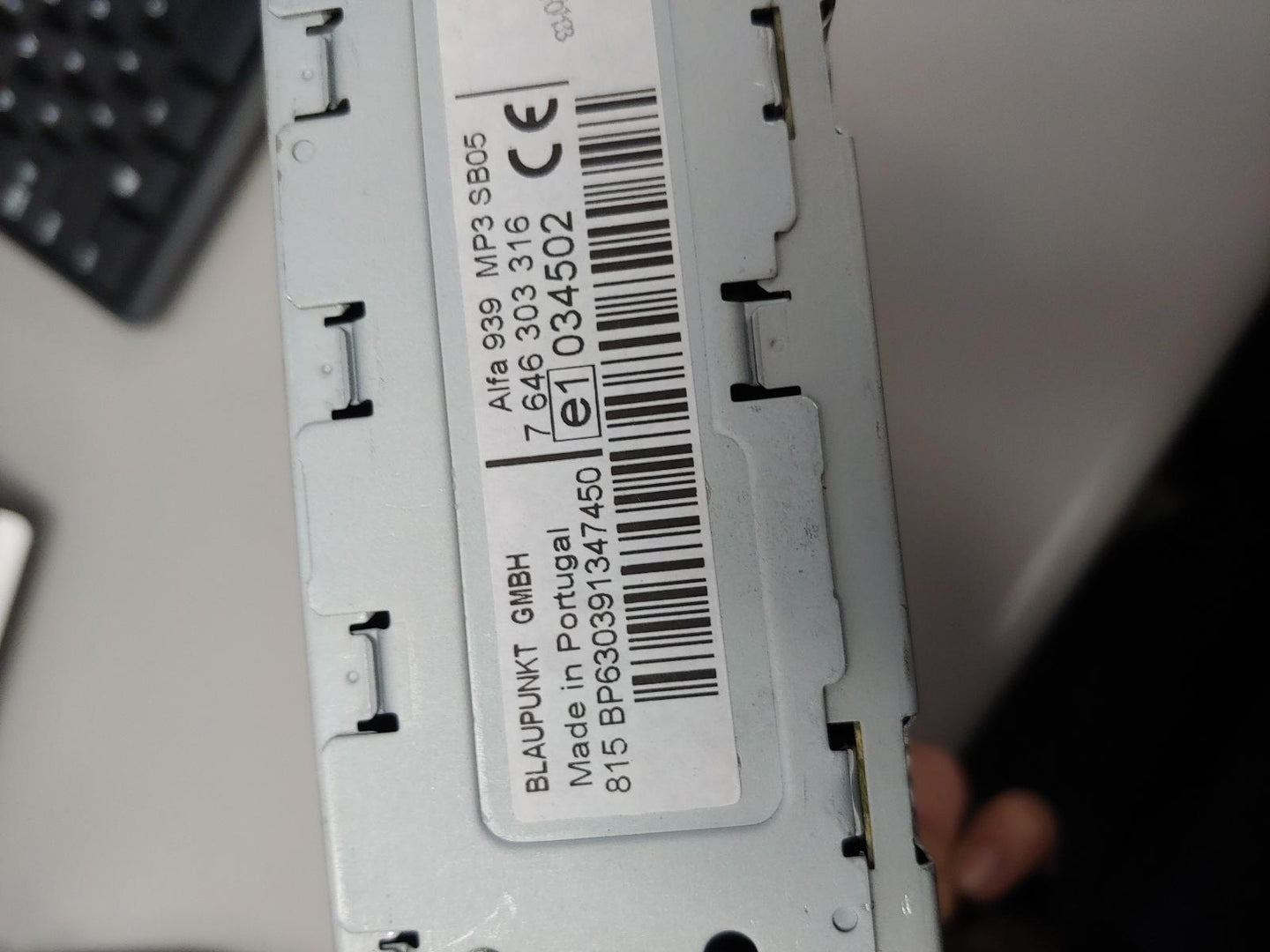 ALFA ROMEO 159 STEREO/HEAD UNIT RADIO/CD/MP3 PLAYER, W/ MP3 LOGO TYPE, 06/06-12/