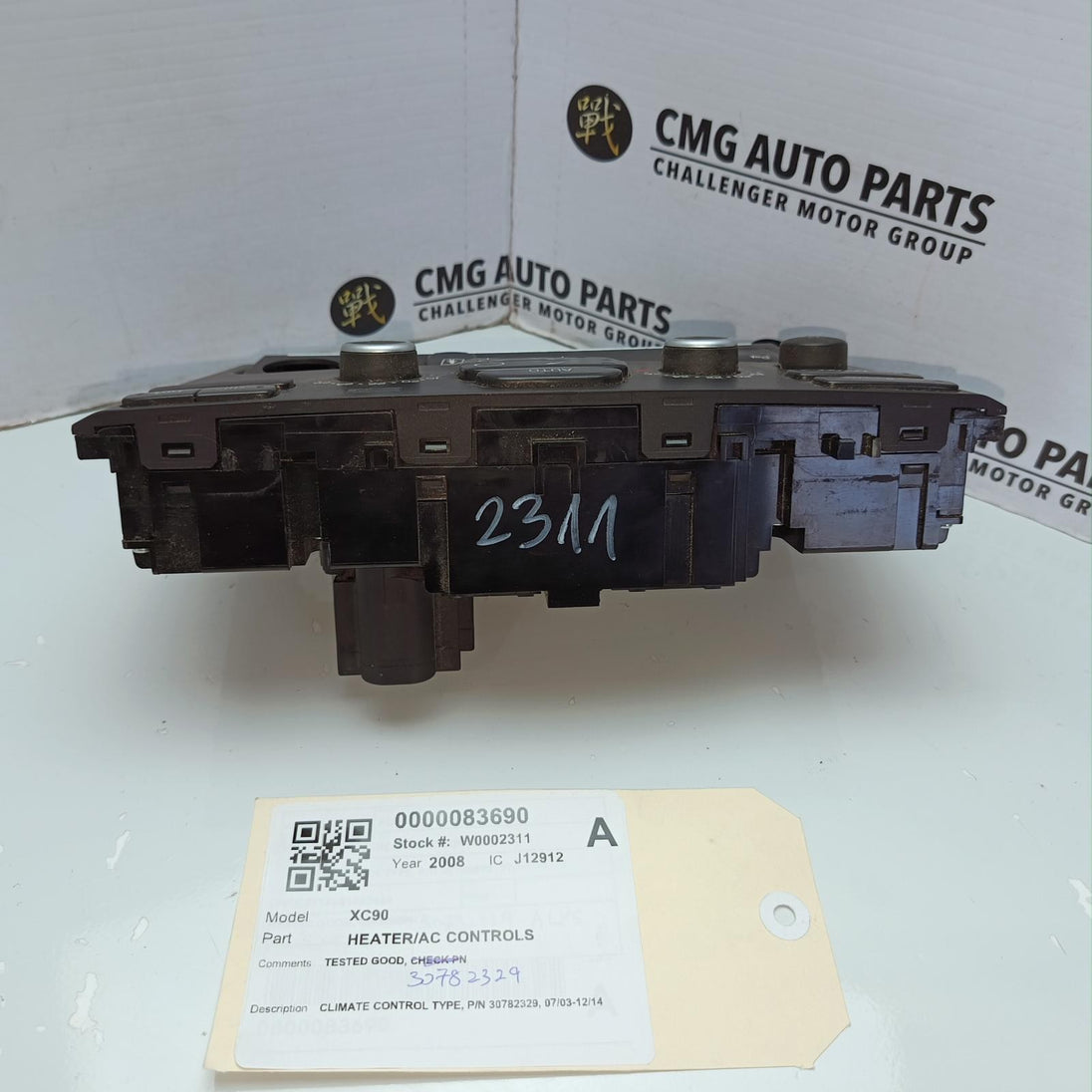 VOLVO XC90 HEATER/AC CONTROLS CLIMATE CONTROL TYPE, P/N 30782329, 07/03-12/14 03