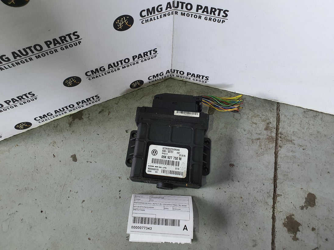 VOLKSWAGEN TRANSPORTER ECU TRANSMISSION ECU, AUTO T/M, P/N 09K927750J, T5, 08/04