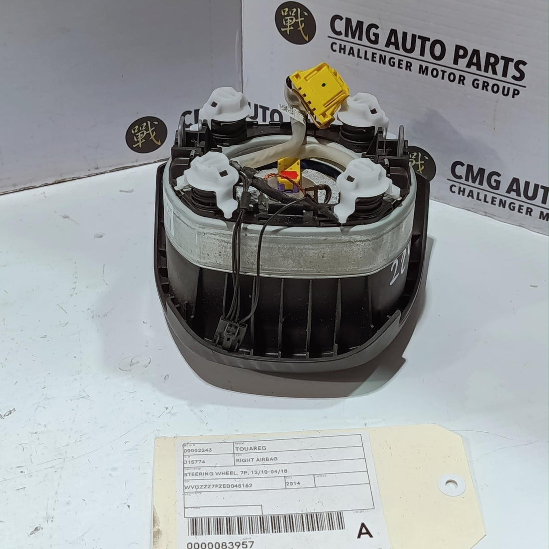 VOLKSWAGEN TOUAREG RIGHT AIRBAG STEERING WHEEL, 7P,7P6880201L, 12/10-04/18 