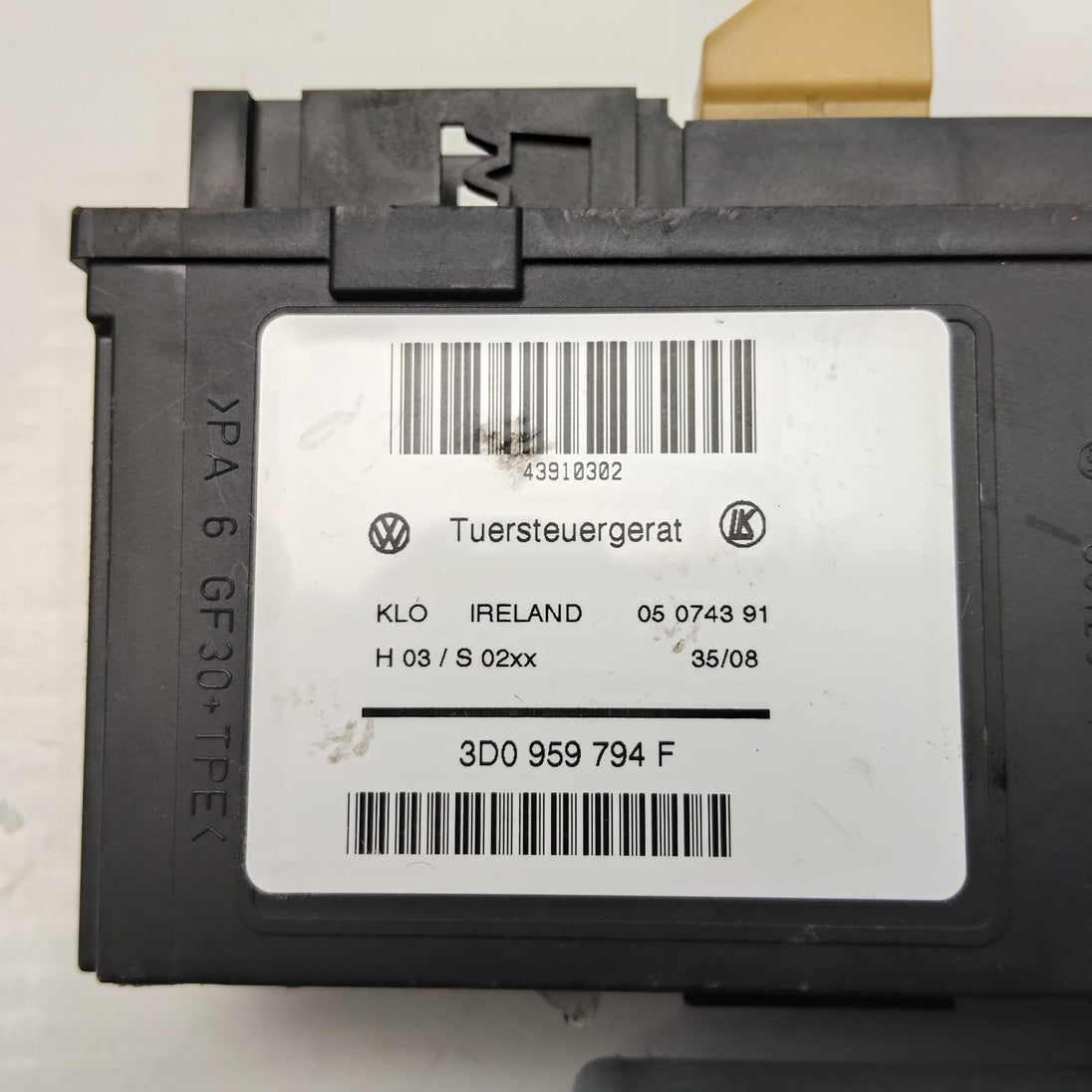 VOLKSWAGEN TOUAREG RIGHT REAR WND REG/MOTOR 7L, PN 3D0959794F 09/03-12/10 