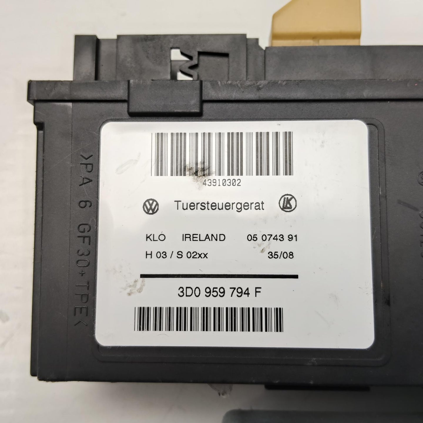 VOLKSWAGEN TOUAREG RIGHT REAR WND REG/MOTOR 7L, PN 3D0959794F 09/03-12/10 